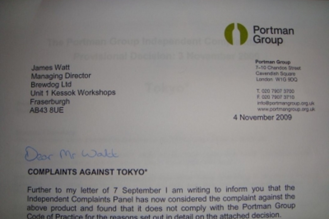 Mr Portman bans Tokyo*, but who complained?