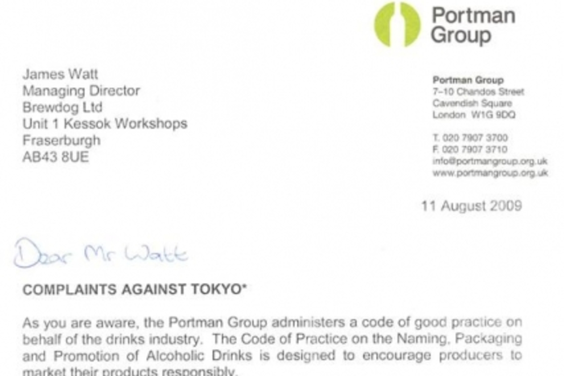 The Portman Group starts action against Tokyo*